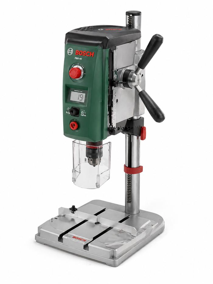 A benchtop drill press